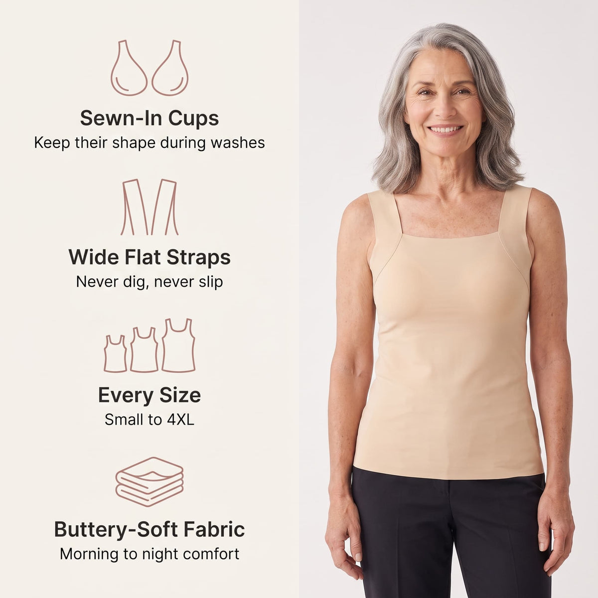 Bellova | Built-In Bra Comfort Shaper Tank
